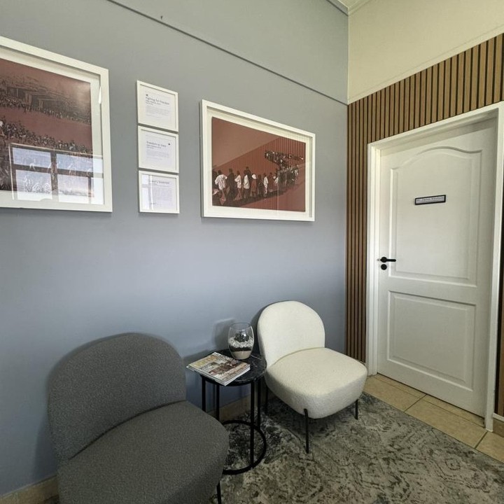 Installed artwork in commissioned interior